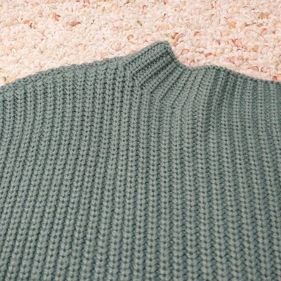 Ugerlov Sweater Pullover Women XL Green Merino Wool Blend Chunky Boxy Lagenlook - Picture 5 of 7